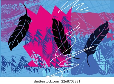 
Artistic abstract design stylized combination of floral images