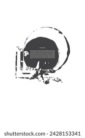 Artistic abstract flyer. Basis template universal use gray scale