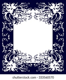 Artistic abstract frame . Vintage frame ,wedding  invitation , menu template . Vector illustration hand drawn .