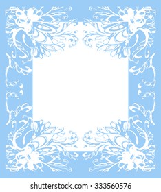 Artistic abstract frame . Vintage frame ,wedding  invitation , menu template . Vector illustration hand drawn .