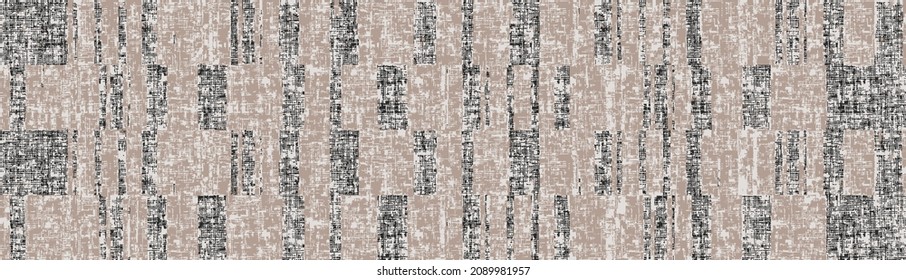 Artistic abstract  geometric collage checks winter spring style seamless pattern design on linen textured for textile texture design 
