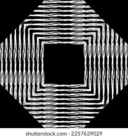 Artistic Abstract Lines Motifs Pattern for Decoration, Background, Ornate or Graphic Design Element. Vector Illustration