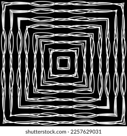 Patrón de motivos de líneas abstractas artísticas para elementos de decoración, fondo, organización o diseño gráfico. Ilustración vectorial