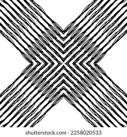 Artistic Abstract Lines Motifs Pattern for Decoration, Background, Ornate or Graphic Design Element. Vector Illustration