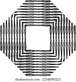 Patrón de motivos de líneas abstractas artísticas para elementos de decoración, fondo, organización o diseño gráfico. Ilustración vectorial