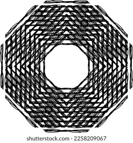 Artistic Abstract Lines Motifs Pattern for Decoration, Background, Ornate or Graphic Design Element. Vector Illustration