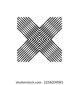 Patrón de motivos de líneas abstractas artísticas para elementos de decoración, fondo, organización o diseño gráfico. Ilustración vectorial
