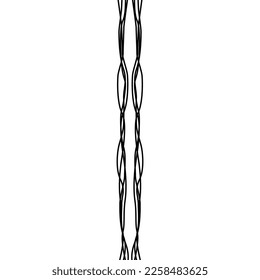 Artistic Abstract Lines Motifs Pattern for Decoration, Background, Ornate or Graphic Design Element. Vector Illustration