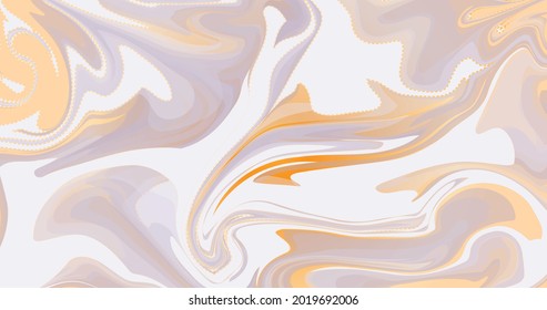 Artistic abstract liquid marble pattern background. Creative hand painted watercolor art illustration in pink purple white cream yellow with gold splash texture.