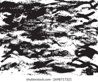 Artistic abstract pattern showcasing contrasting black and white textures on a textured surface in natural light