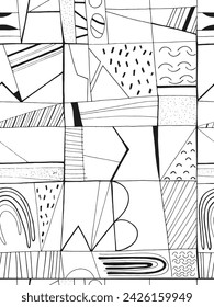 Artistic abstract pattern. Vector seamless background.