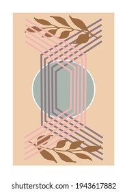 Abstracción minimalista, vector. Modernas ilustraciones estéticas abstractas y minimalistas, decoración en las paredes. Colección de afiches artísticos contemporáneos.
