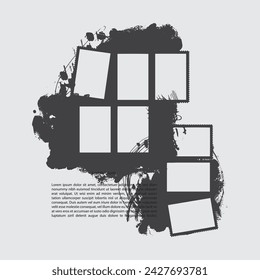 Artistic abstract template. Basis graphics universal use gray scale