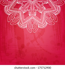 Artistic abstract vector background with round ornament