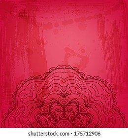 Artistic abstract vector background with round ornament