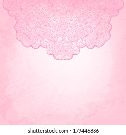 Artistic abstract vector background with round ornament