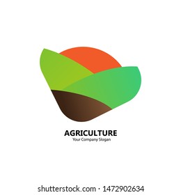 Artistic algiculture vector logo template