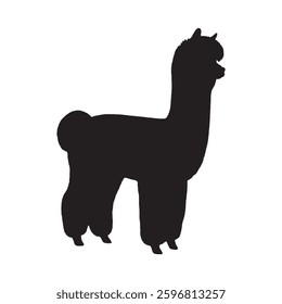 Artistic Alpaca Silhouette for Unique and Creative Graphic Projects - Alpaca Vector - Alpaca Icon
