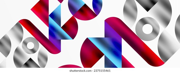 Artistic arrangement of triangles, lines, and circular elements in a mesmerizing geometric mosaic pattern, offering a visually dynamic and captivating composition