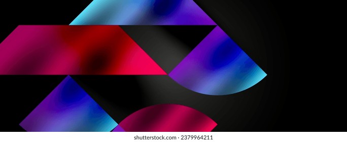 Artistic arrangement of triangles, lines, and circular elements in a mesmerizing geometric mosaic pattern, offering a visually dynamic and captivating composition