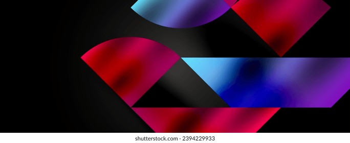 Artistic arrangement of triangles, lines, and circular elements in a mesmerizing geometric mosaic pattern, offering a visually dynamic and captivating composition