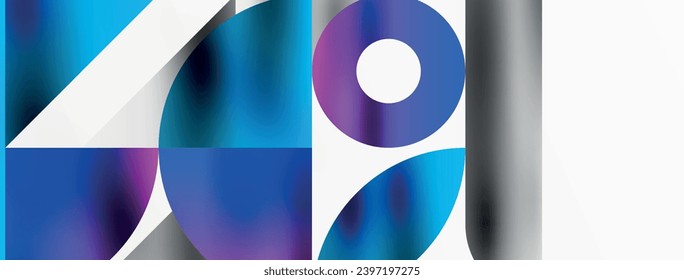 Artistic arrangement of triangles, lines, and circular elements in a mesmerizing geometric mosaic pattern, offering a visually dynamic and captivating composition