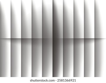 Artistic Arrangement of White Layers Framed by Dark Stripes