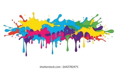 An Artistic Array of Colors that Burst Together into a Beautiful Painting Mess