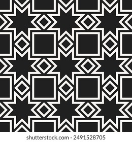 Artistic art of Repeating patterns. Geometric Shapes Seamless pattern of printable vector.