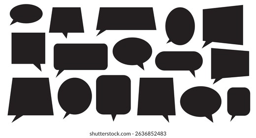 Artistic Articulation  Doodle Speech Icons to Capture Attention . Set of speech bubble. Speech bubble comic sign.  Illustration 