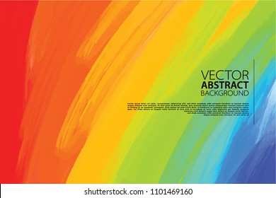 artistic backdrop, vector with brush strokes, oil paint look background with colorful hand painted stains