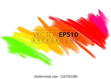 artistic backdrop, vector with brush strokes, brush paint look background with colorful hand painted stains