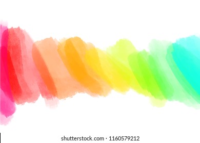 artistic backdrop, vector with brush strokes, watercolor look background with colorful hand painted stains