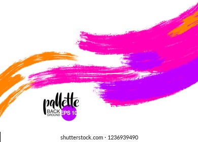 artistic backdrop, vector with brush strokes, brush paint look background with colorful hand painted stains