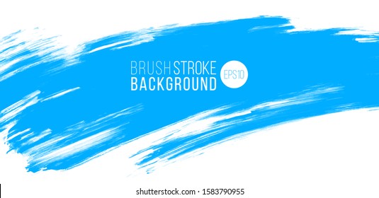 artistic backdrop, vector with brush strokes, brush paint look background with blue color hand painted stains