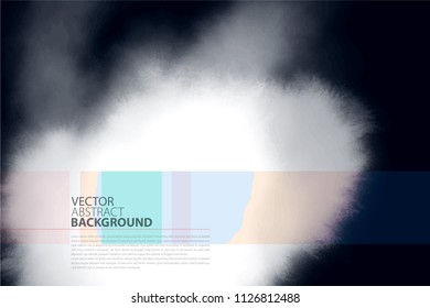 artistic backdrop, vector with white dust, hand drawn look background with monochrome hand painted stains