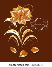 Artistic background with amarillis flower