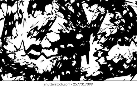 Artistic background with black dynamic paint design. Black art in white background , Best for interior design. Vector illustration.