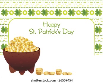 artistic background and earthenware with gold coins