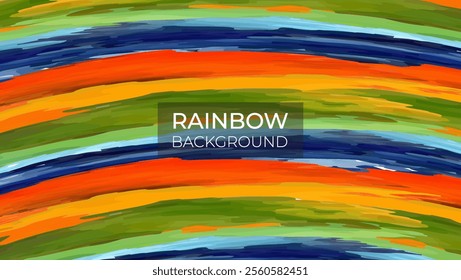 artistic background, vector with brush strokes, brush paint acrylic look rainbow background