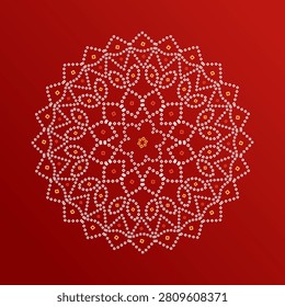Artistic Bandhani Mandala Pattern Indian Style