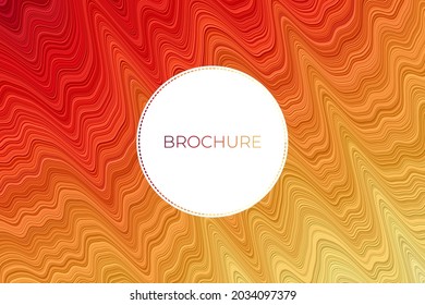 Artistic banner design. Abstract digital art in yellow orange red colors. Creative landscape cover page template. Can be used as banner, flyer, poster, business card, brochure.
