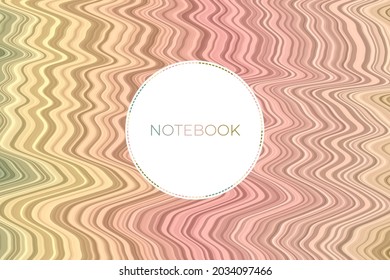 Artistic banner design. Abstract digital art in soft green pink brown colors. Creative landscape cover page template. Can be used as banner, flyer, poster, business card, brochure.