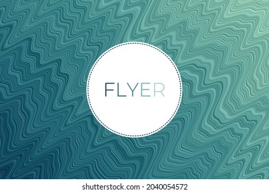Artistic banner design. Abstract digital art in dark mint colors. Creative landscape cover page template. Can be used as banner, flyer, poster, business card, brochure. Classy vector illustration.