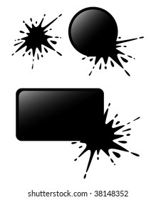 Artistic banners with blots
