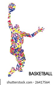 artistic basketball poster