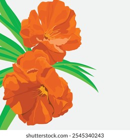 Ilustración artística hermosa de la flor del Vector con sencillez