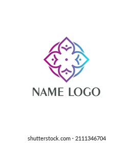 Artistic beauty jewelry people logo design with flower ornament design logo