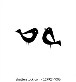 Artistic Bird, Bird Icon Vector Art Illustration