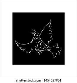 Artistic Bird, Bird Icon Vector Art Illustration